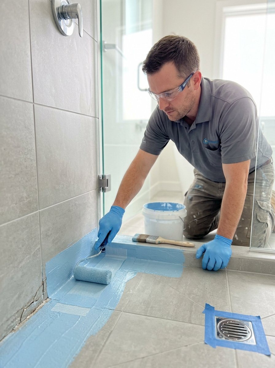 PU injection waterproofing work for wall cracks