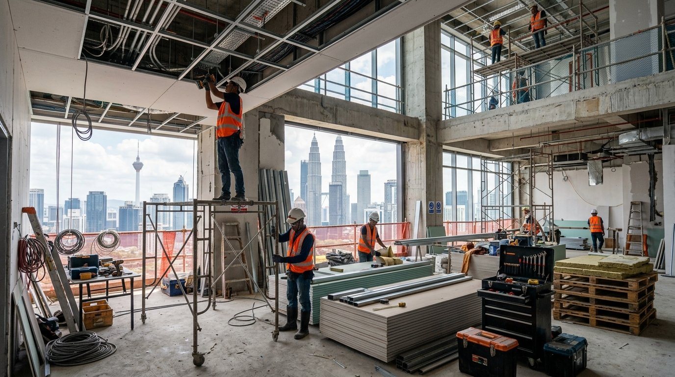 Commercial retail shop renovation work in Kuala Lumpur