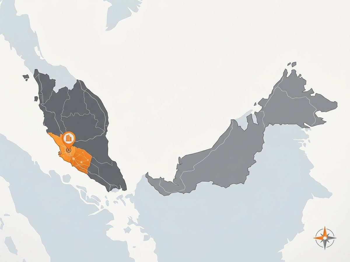 Service coverage map for Kuala Lumpur and Selangor