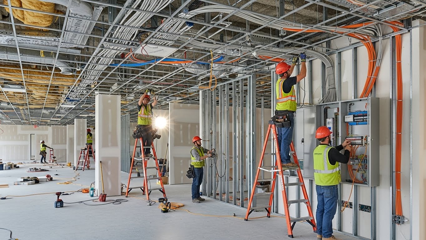 Professional Electrical Services Selangor wiring installation for commercial office